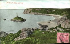 CPA Jersey Portelet Bay