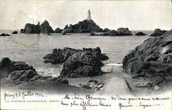 CPA Jersey La Corbiere Lighthouse