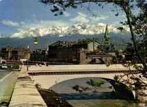 CPM Grenoble L Isere Le Teleferique de la Bastille et la chaine de Belledonne