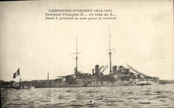 CPA Campagne D Orient 1914 1917 Cuirasse Francais X en rade 