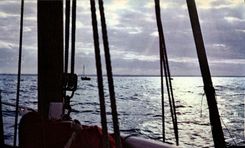 MODERN CARD Boat At sea