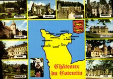 MODERN CARD Castles Of Cotentin Nacqueville Tourlaville Gonneville Cosqueville Bricqueboc St Pierre Church Valognes Yvetot