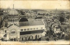 VINTAGE POSTCARD Tours Basilica St Martin and Tours