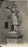 VINTAGE POSTCARD Chinon Church St Etienne the Statue of Jeanne D arc by Sicard