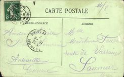 VINTAGE POSTCARD Chinon Church St Etienne the Statue of Jeanne D arc by Sicard