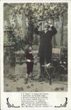 CPA Fantaisie Grand pere et enfant