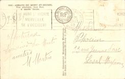 VINTAGE POSTCARD Mount St Michel View Southern Face High tide