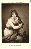 VINTAGE POSTCARD Portralts Of the Brown one And His/her Daughter Museum of Louvre Paris