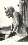 VINTAGE POSTCARD Paris Church Notre Dame dream Devil