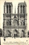 VINTAGE POSTCARD Paris Notre Dame Church the Frontage