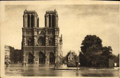 CPA Paris Eglise Notre Dame L Abside