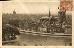 CPA Paris Eglise Notre Dame L Abside