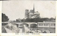 CPA Paris Eglise Notre Dame Ile St Louis