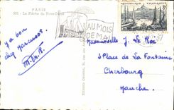 VINTAGE POSTCARD Paris Notre Dame Church Floche of