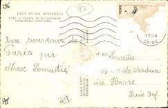 MODERN CARD Paris Notre Dame Church Feoche