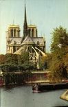 VINTAGE POSTCARD Paris Church Notre Dame Frontage of the Cathedral