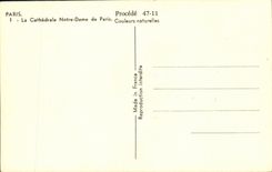 CPA Paris Eglise Notre Dame Cathedrale