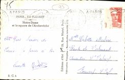 VINTAGE POSTCARD Paris Notre Dame Church the Cathedral