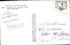 VINTAGE POSTCARD Paris And Its Wonders Frontage of the Cathedral