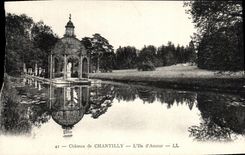 POSTAL Chantilly L castillo de la VENDIMIA del amor de la isla D