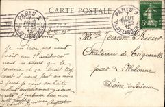 VINTAGE POSTCARD Paris Interieur of L Operated the Big room