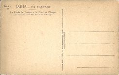 CPA Paris En Flanant Le Palais de Justice et le pont au change