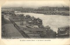 VINTAGE POSTCARD the Seine through Paris the Seine has Austerlitz