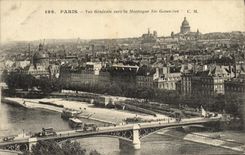 VINTAGE POSTCARD Paris View towards the Mountain co  Genevieve