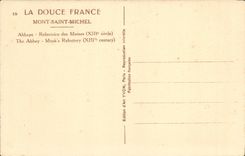 CPA Mont Saint Michel Abbaye Refectoire des Moines