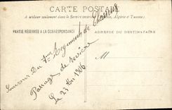 Postal photo para recordar de los 7mos regimientos del paso de los cazadores rio Militaria del 23 de agosto de 1906