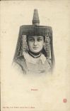 VINTAGE POSTCARD Bressane Folklore Costume Woman