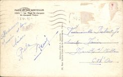 VINTAGE POSTCARD Paris and Its Wonders the Tower St Jacques