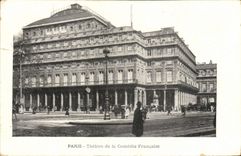VINTAGE POSTCARD Paris Theater of Comedle Frenchwoman