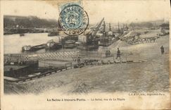 VINTAGE POSTCARD the Seine through Paris the Seine Seen of Rapee