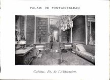 VINTAGE POSTCARD Palate of Fontainebleau Cabinet known as of L abdication