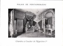 VINTAGE POSTCARD Palais of Fontainebleau Chambre has Coucher of Napoleon L er