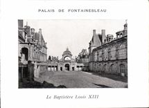 VINTAGE POSTCARD Palate of Fontainebleau the Baptistry Louis Xlll