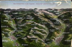 VINTAGE POSTCARD Das Schlachtfeld in den Vogesen Gebweller