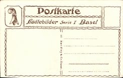 VINTAGE POSTCARD Basel Botanischer Garten U Spalentor