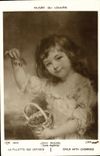 VINTAGE POSTCARD Museum of Louvre John Russel the young girl with cherries