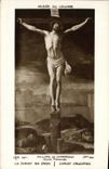 VINTAGE POSTCARD Museum of Louvre Philippe de Champaigne Christ in cross