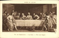 VINTAGE POSTCARD Museum of Louvre pH of Champaigne Cene