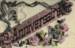 CPA Anniversaire Femme Enfant