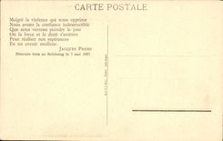 Monumento Preiss Alsacia de Colmar de la POSTAL de la VENDIMIA