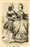 VINTAGE POSTCARD XVll Costumes of 1755