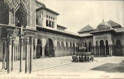 CPA Alhambra Vista general del Patio de los leones