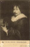 VINTAGE POSTCARD has Van Dyck Duquesnoy Portrait Museum of Brussels