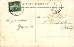 Apse de Nevers de la POSTAL de la VENDIMIA de la catedral y del jardin público