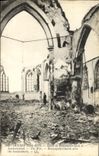 CPA La Guerre Eglise de Ramscapelle apres le bombardement Militaria 