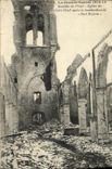 VINTAGE POSTCARD the Great War Battles of L Yser Eglise of Pervysse after the Militaria bombardment